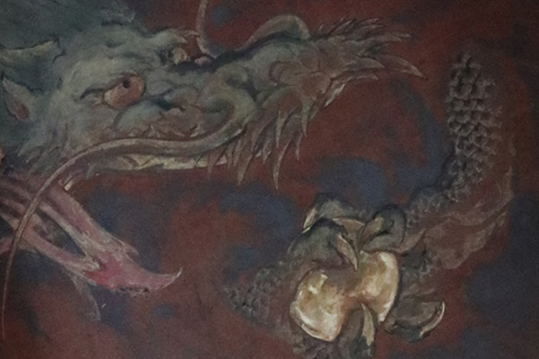 浅草寺本堂内天井画のドラゴンボール